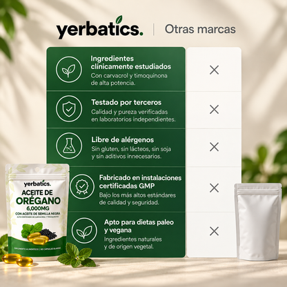 YERBATICS ACEITE DE ORÉGANO + SEMILLA NEGRA